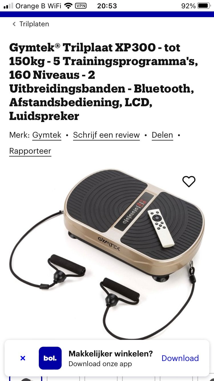 Trilplaat, Sport en Fitness, Fitnessmaterialen, Ophalen, Nieuw