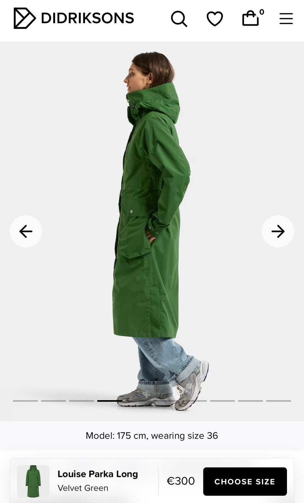 Regenjas Louise van Didriksons, Kleding | Dames, Jassen | Winter, Ophalen of Verzenden, Zo goed als nieuw, Maat 42/44 (L), Groen