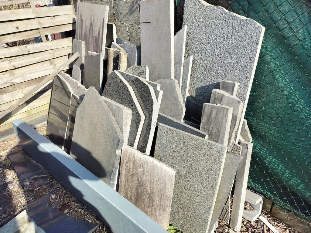 Gratis graniet meeste is Jasberg  3 CM dik., Tuin en Terras, Ophalen of Verzenden