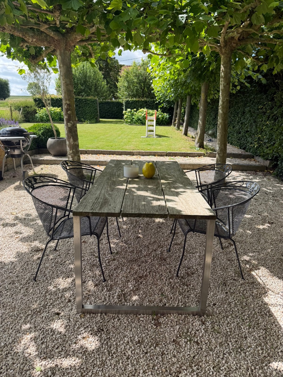 Tuintafel Teak 2000x900, Ophalen, Zo goed als nieuw