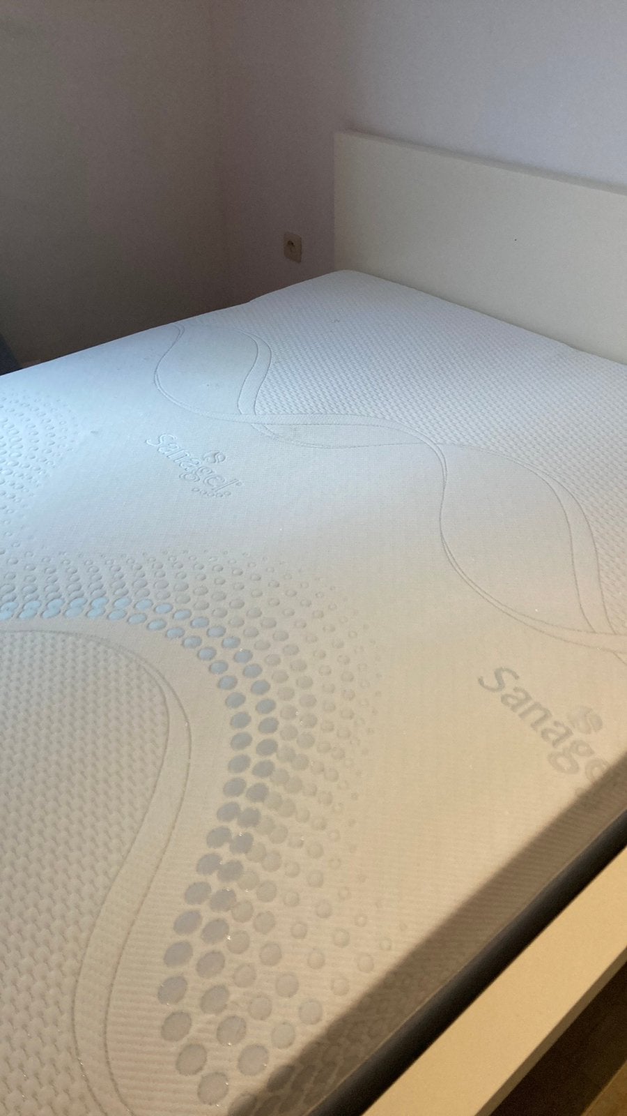 2-persoonsmatras Sanagel (dubbelsplit) van Sleepy 160x200, Ophalen, Gebruikt, Tweepersoons, Matras