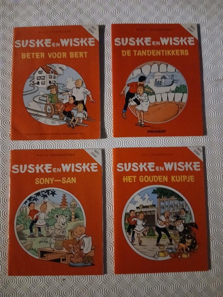 Suske en Wiske infostrips 4 titels, Boeken, Stripverhalen, Willy Vandersteen, Ophalen of Verzenden, Zo goed als nieuw, Meerdere stripboeken