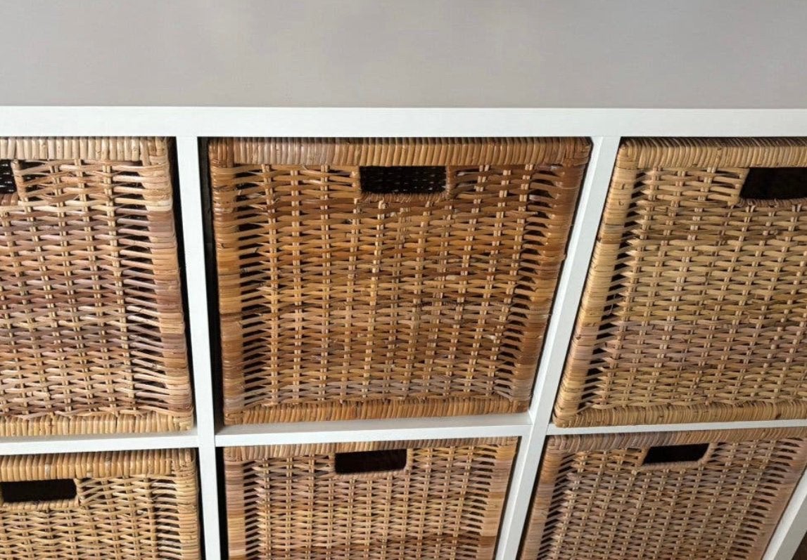 IKEA 9 mandjes BRANAS rotan - kallax, Huis en Inrichting, Ophalen, Zo goed als nieuw