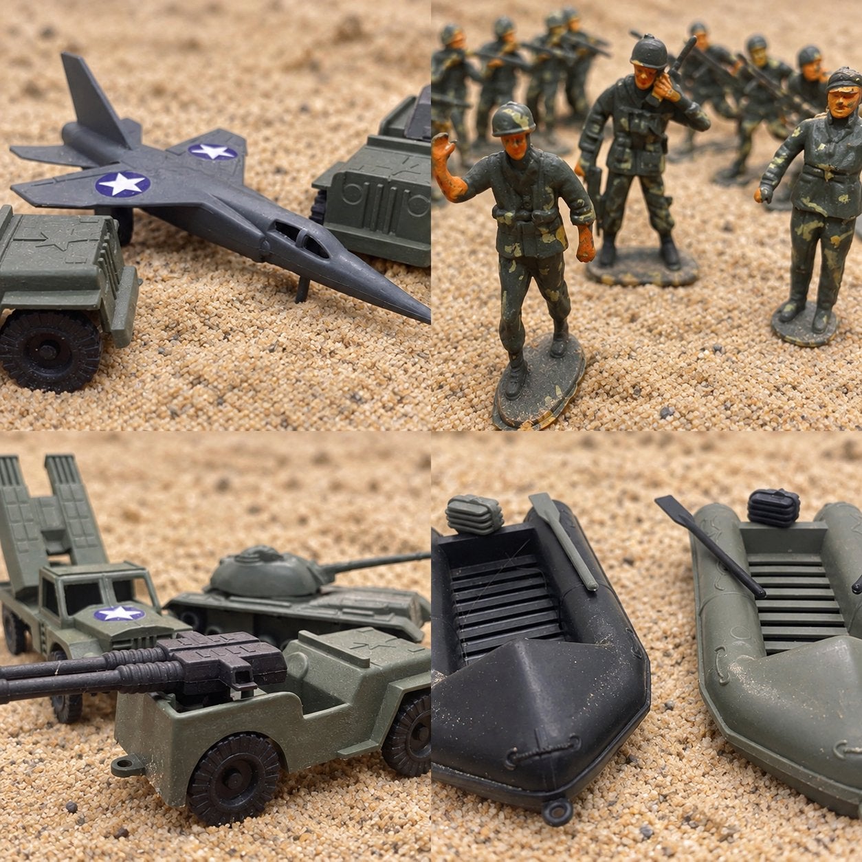 Lots de figurines soldats et accessoires, Envoi, Comme neuf