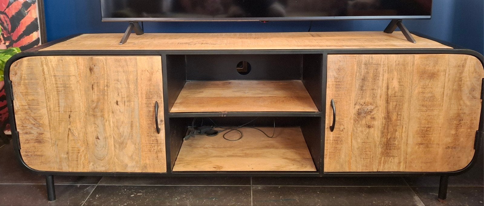 tv-meubel industriële stijl., Huis en Inrichting, Ophalen, 150 tot 200 cm, Zo goed als nieuw, Minder dan 100 cm
