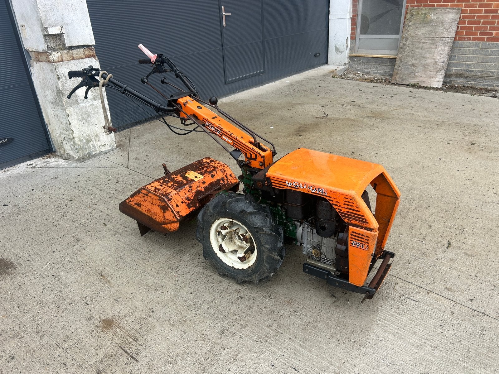 Motoculteur Goldoni 59ld diesel, Jardin & Terrasse, Enlèvement, Utilisé, Bêche