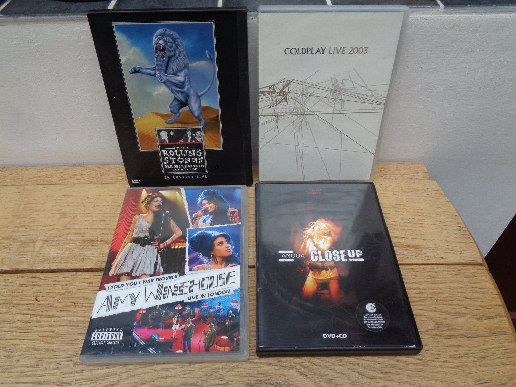 VARIOUS DVD'S 4 [Anouk-Stones-Coldplay-Amy Winehouse], Alle leeftijden, Verzenden, Zo goed als nieuw, Concert