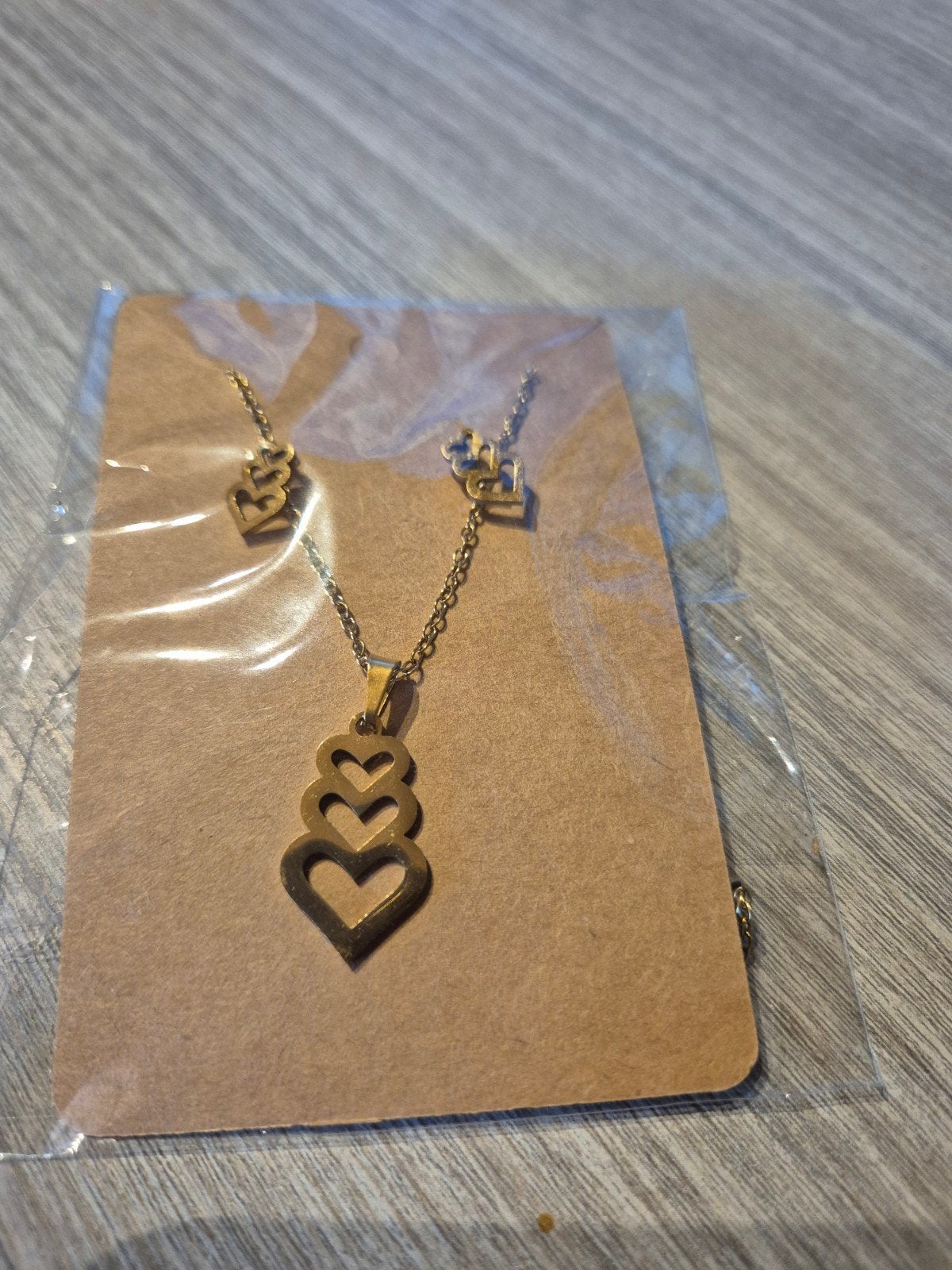 Oorbellen met bijpassende ketting, Verzenden, Goud, Goud