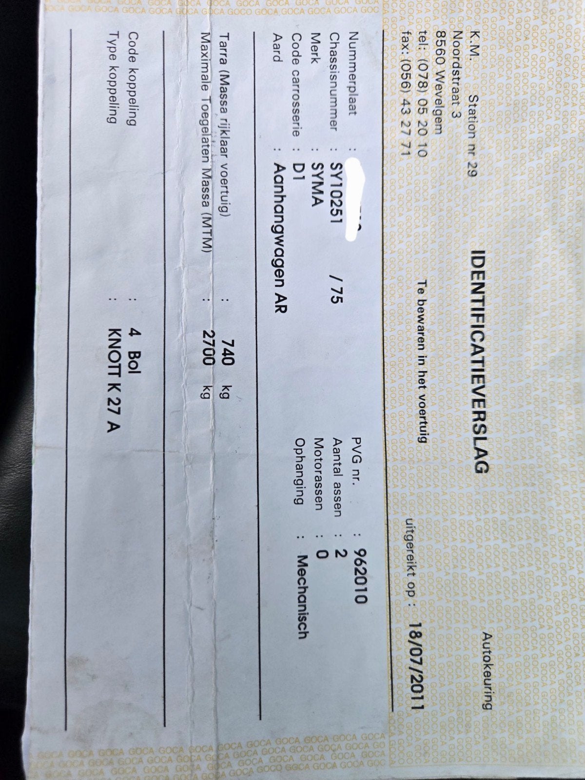 À vendre
Remorque à plateforme
mtm 2 700 kg, Autos : Divers, Enlèvement
