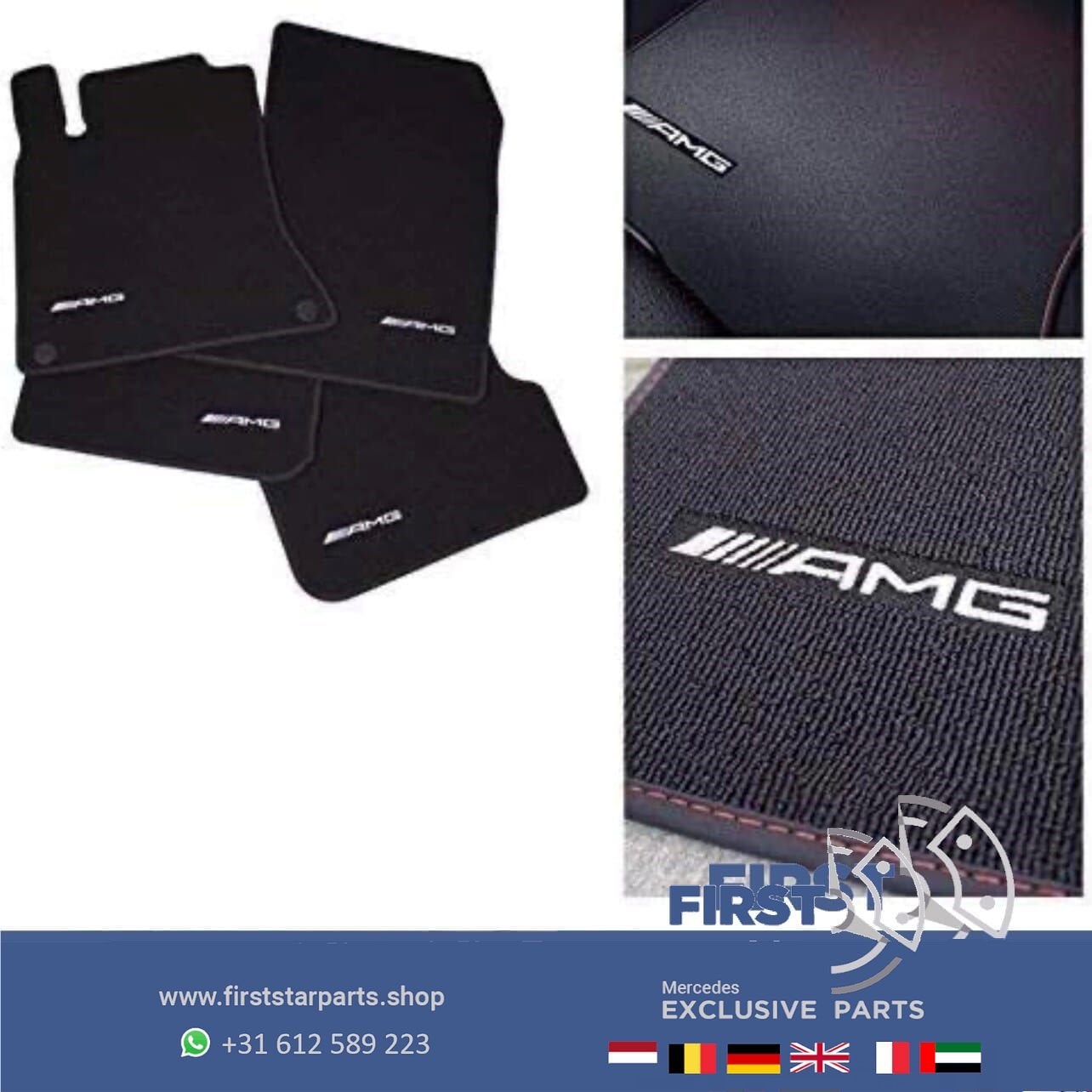 AMG vloermatten set 4 W176 A W246 B W117 CLA W156 GLA Klasse, Gebruikt, -, -, Ophalen of Verzenden