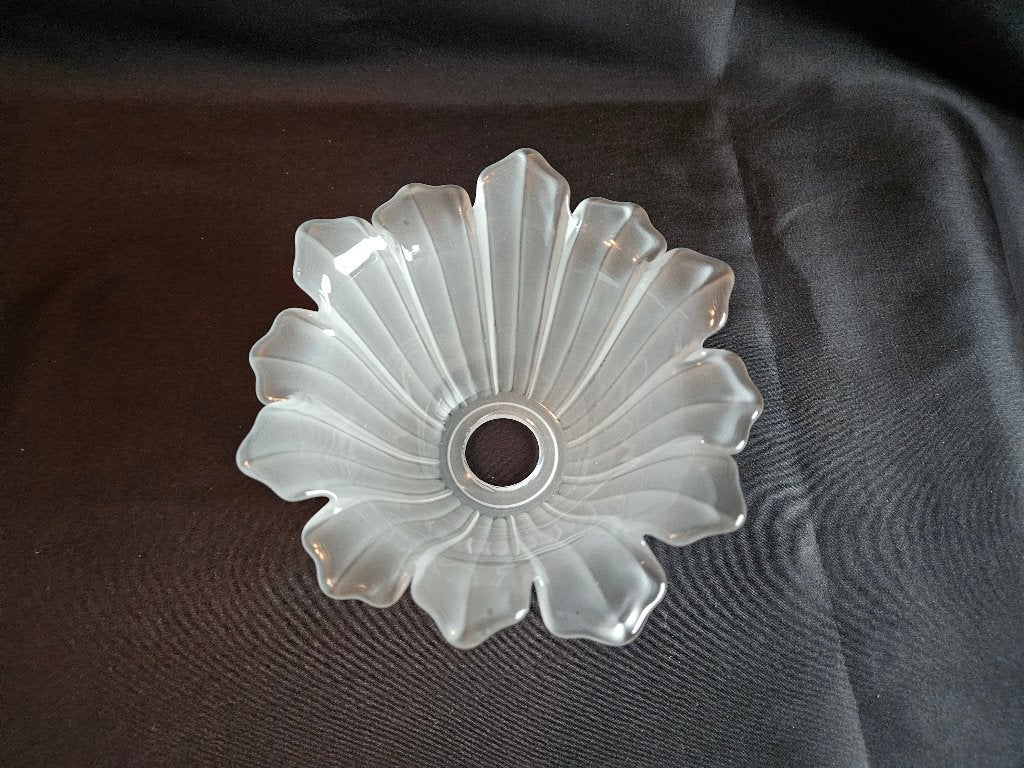Abat-jour en verre Art Déco en forme de fleur - verre dépoli, Antiquités & Art, Enlèvement