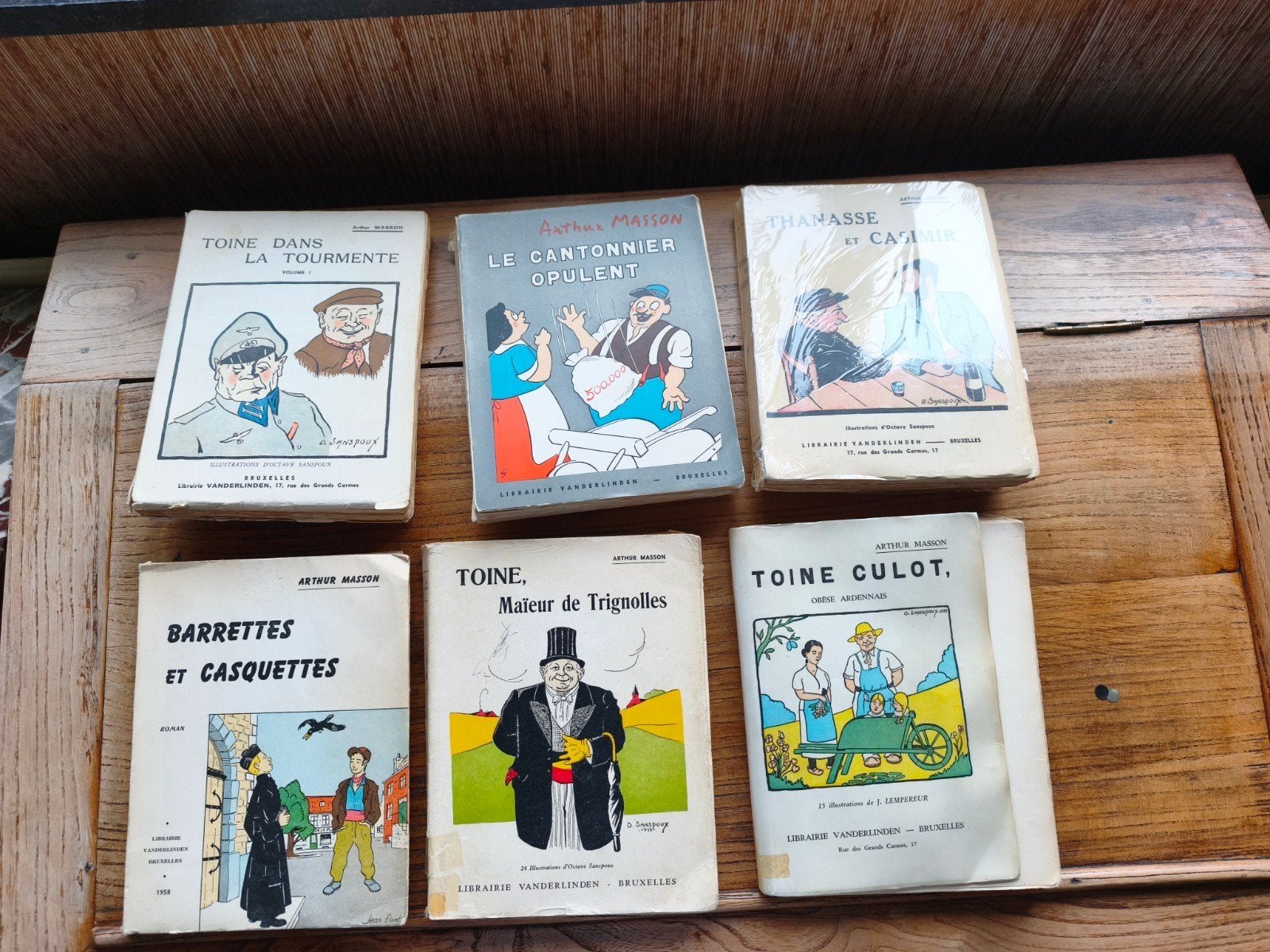LOT 6x ARTHUR MASSON - TOINE CULOT 

Le Pagnol wallon d, Enlèvement, Utilisé, Arthur Masson