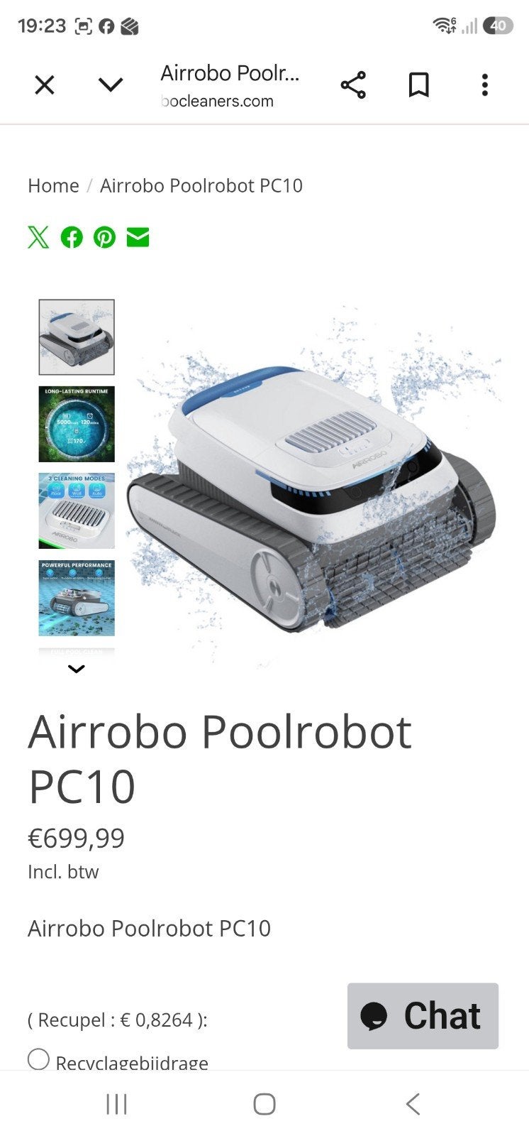 nieuwe draadloze zwembadrobot, Tuin en Terras, Ophalen