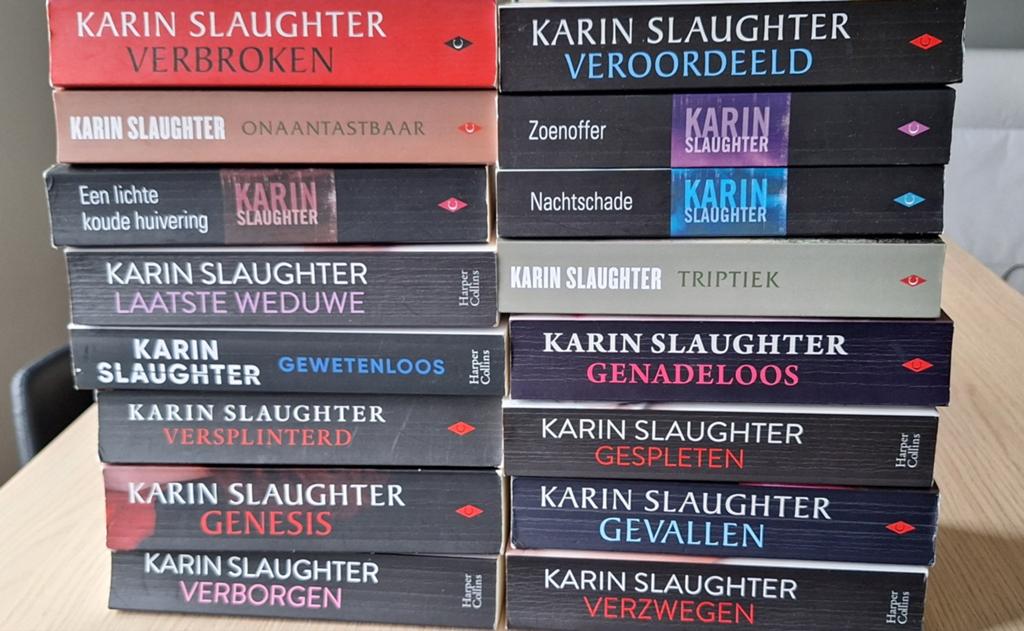 Lot van 16 spannende boeken van KARIN SLAUGHTER. Ook apart!, Livres, Thrillers, Enlèvement, Karin Slaughter