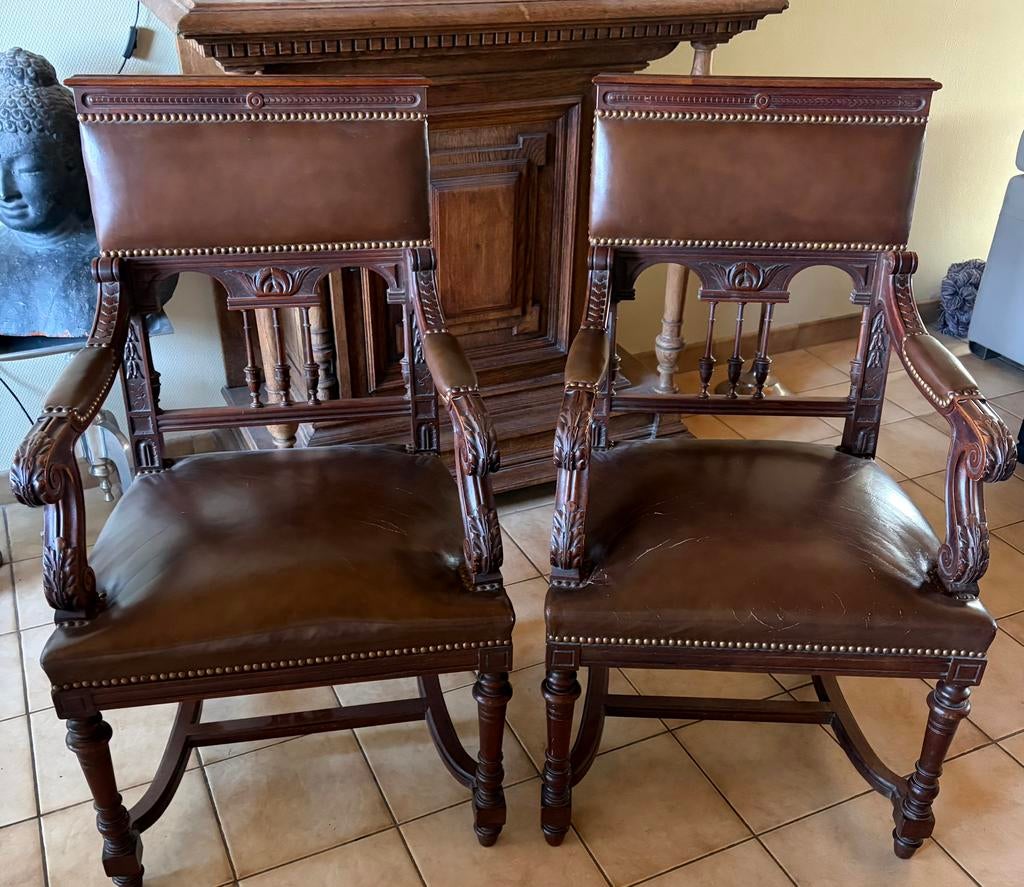 Set antieken Henri II stoelen, Antiek en Kunst, Ophalen