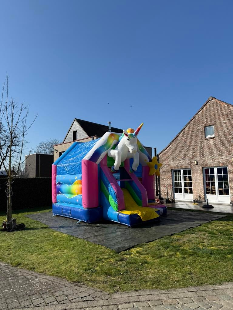 Unicorn springkasteel te koop, Enlèvement ou Envoi, Comme neuf