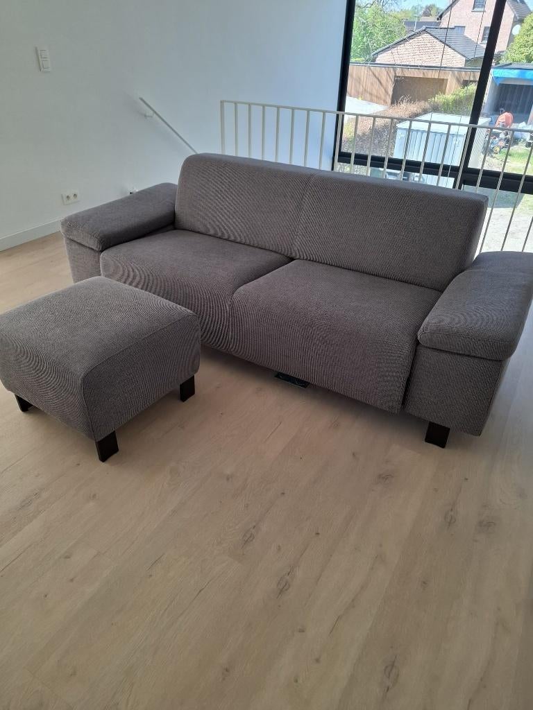 Zetel + voetenbak, Ophalen, Gebruikt, Tweepersoons, Rechte bank