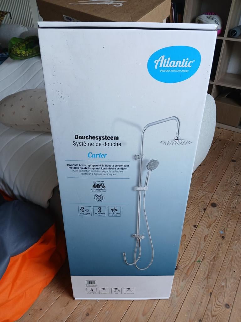 Regendouche Carter - Atlantic, Chroom., Doe-het-zelf en Bouw, Sanitair, Ophalen, Nieuw, Chroom, Douche