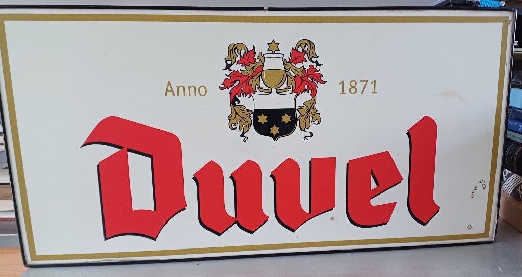 lichtreclame Duvel 80 cm x 40 cm x 11 cm, Verzamelen, Ophalen, Duvel