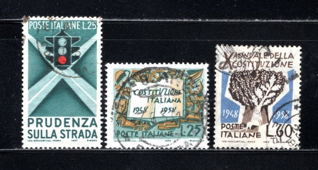 ITALIE Lot 1957 timbré, Envoi, Affranchi