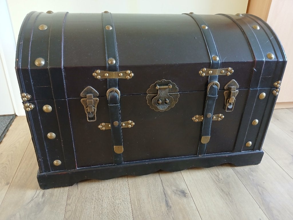 Oude grote piraten kist, Ophalen, Minder dan 50 cm, Gebruikt, 50 tot 100 cm