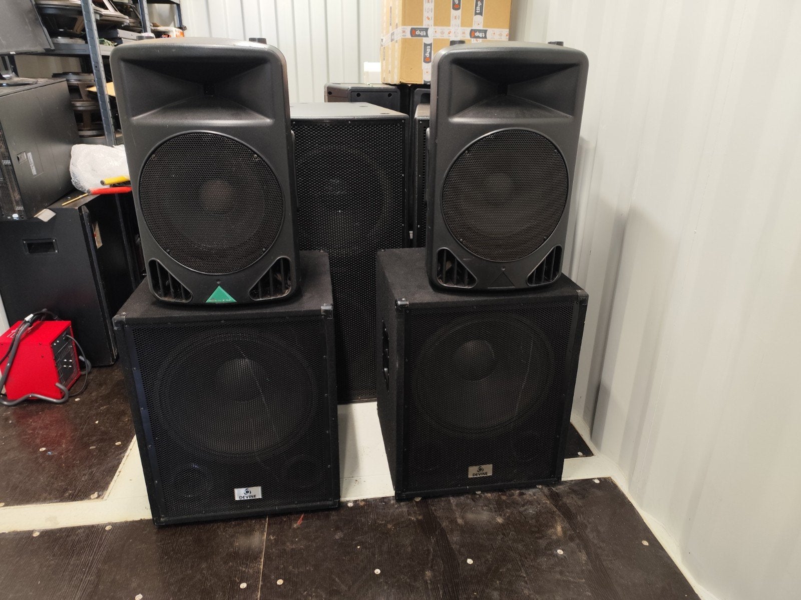 Complete PA Set: Devine Subwoofers, Alto Speakers, Overige merken, Gebruikt, Ophalen of Verzenden, 120 watt of meer