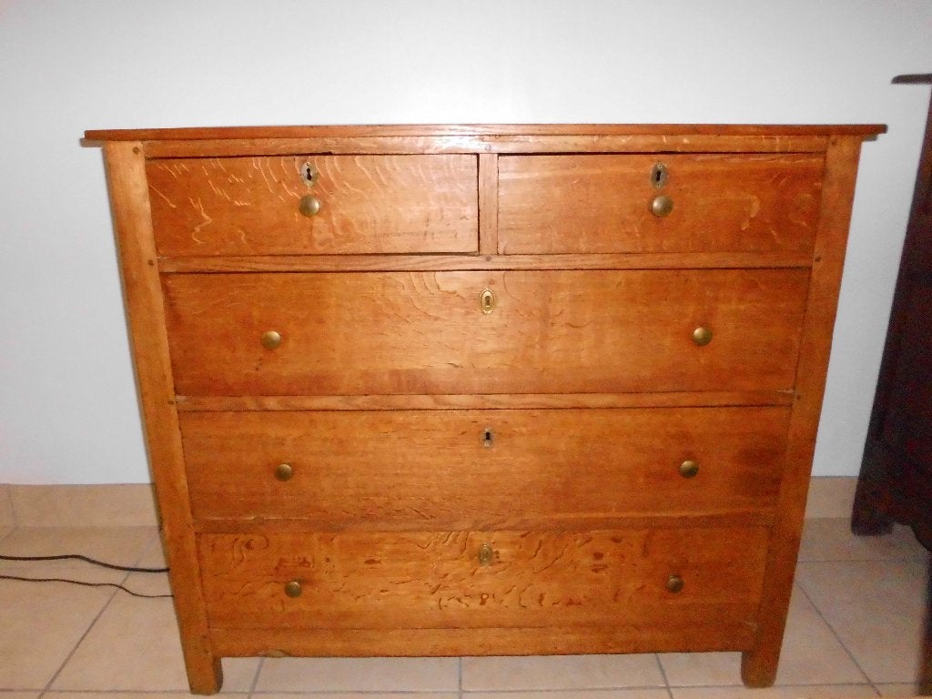 Ladekast, antieke commode in eik, Huis en Inrichting, Kasten | Ladekasten, Ophalen, Gebruikt, Eikenhout