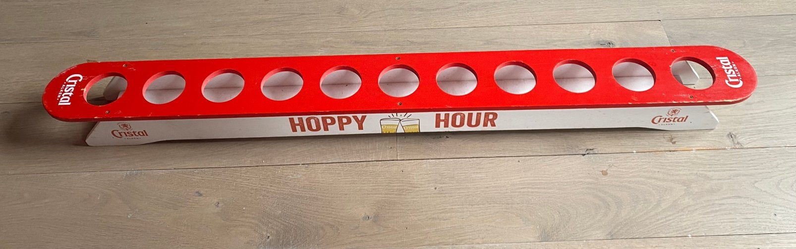 Een meter bier houder van Cristal, Verzamelen, Ophalen, Zo goed als nieuw, Overige typen, Overige merken