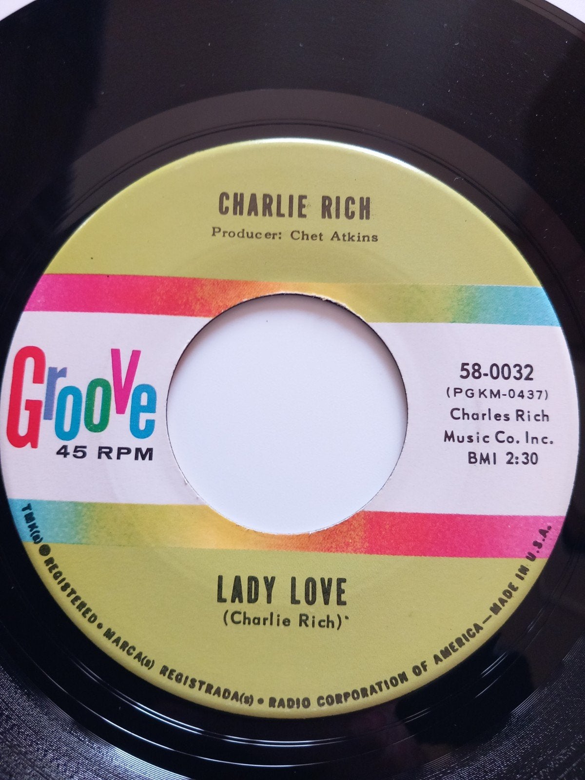 CHARLIE RICH. LADY LOVE.  ROCK OLDIES USA 45T, Enlèvement ou Envoi
