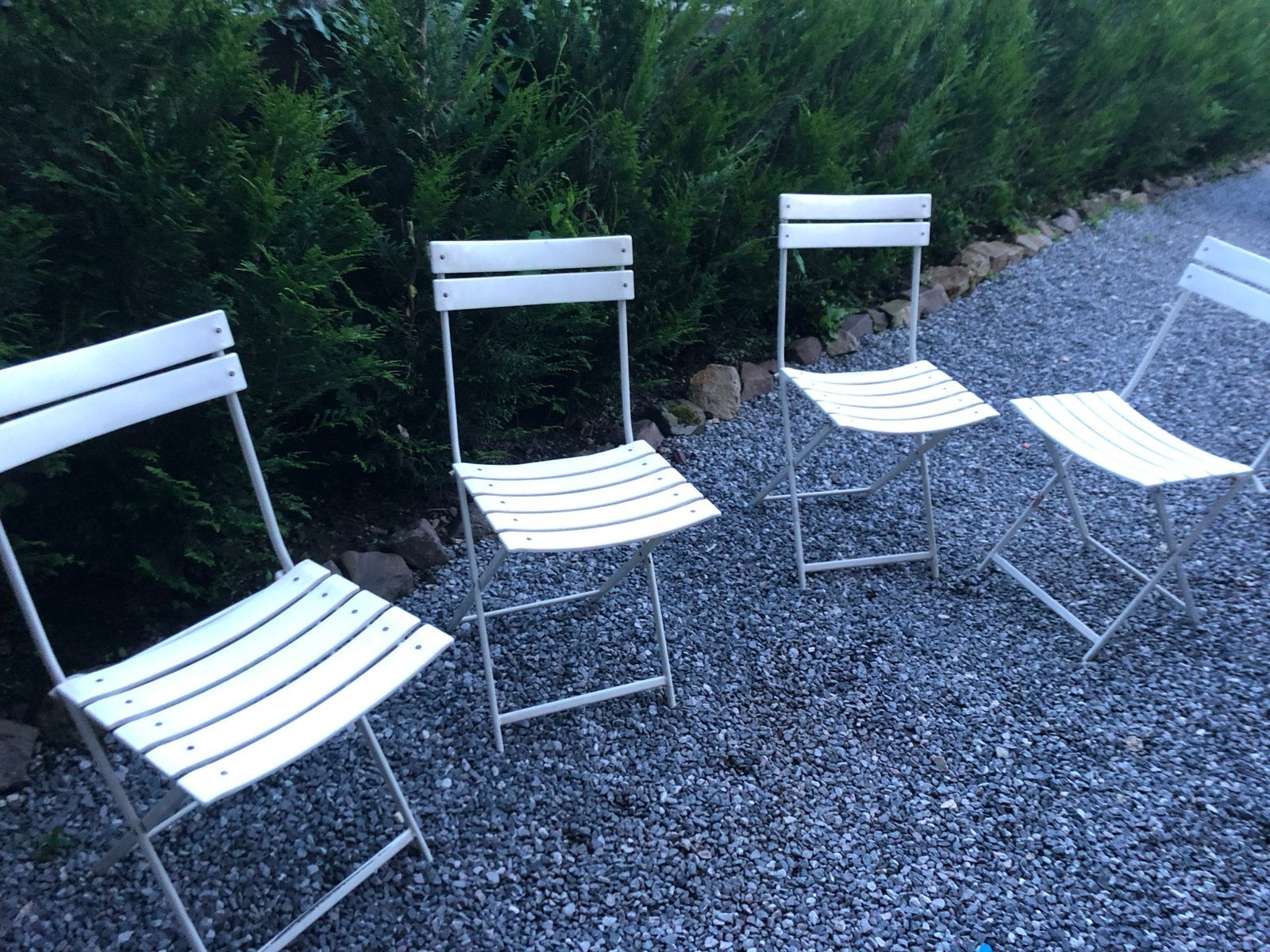 4 chaises de jardin, Caravanes & Camping, Enlèvement, Utilisé