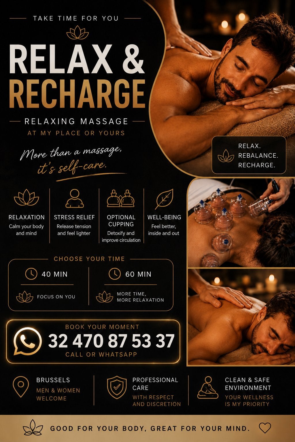 PROFESSIONAL MASSAGE - Whatsapp: 32 470 87 53 37, Enlèvement ou Envoi, Autres types