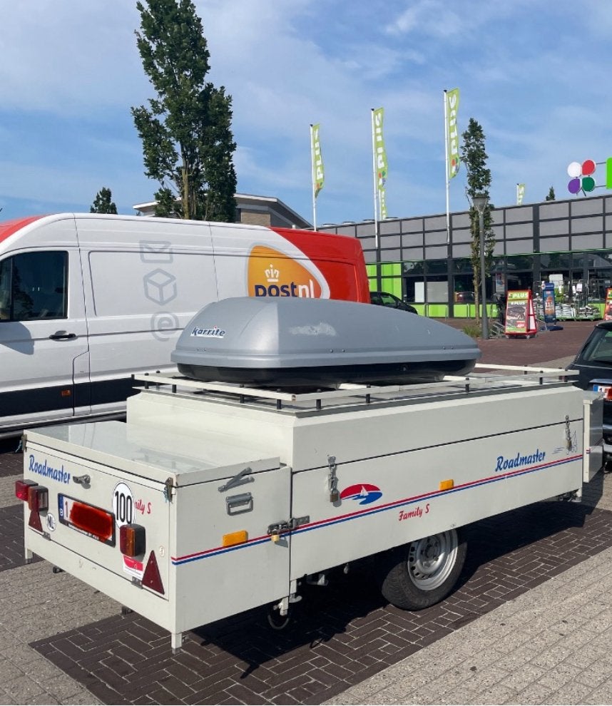 Roadmaster family 350kg complete vouwcaravan, Caravans en Kamperen, Vouwwagens, tot en met 6, Blauw, Aanwezig, Ophalen