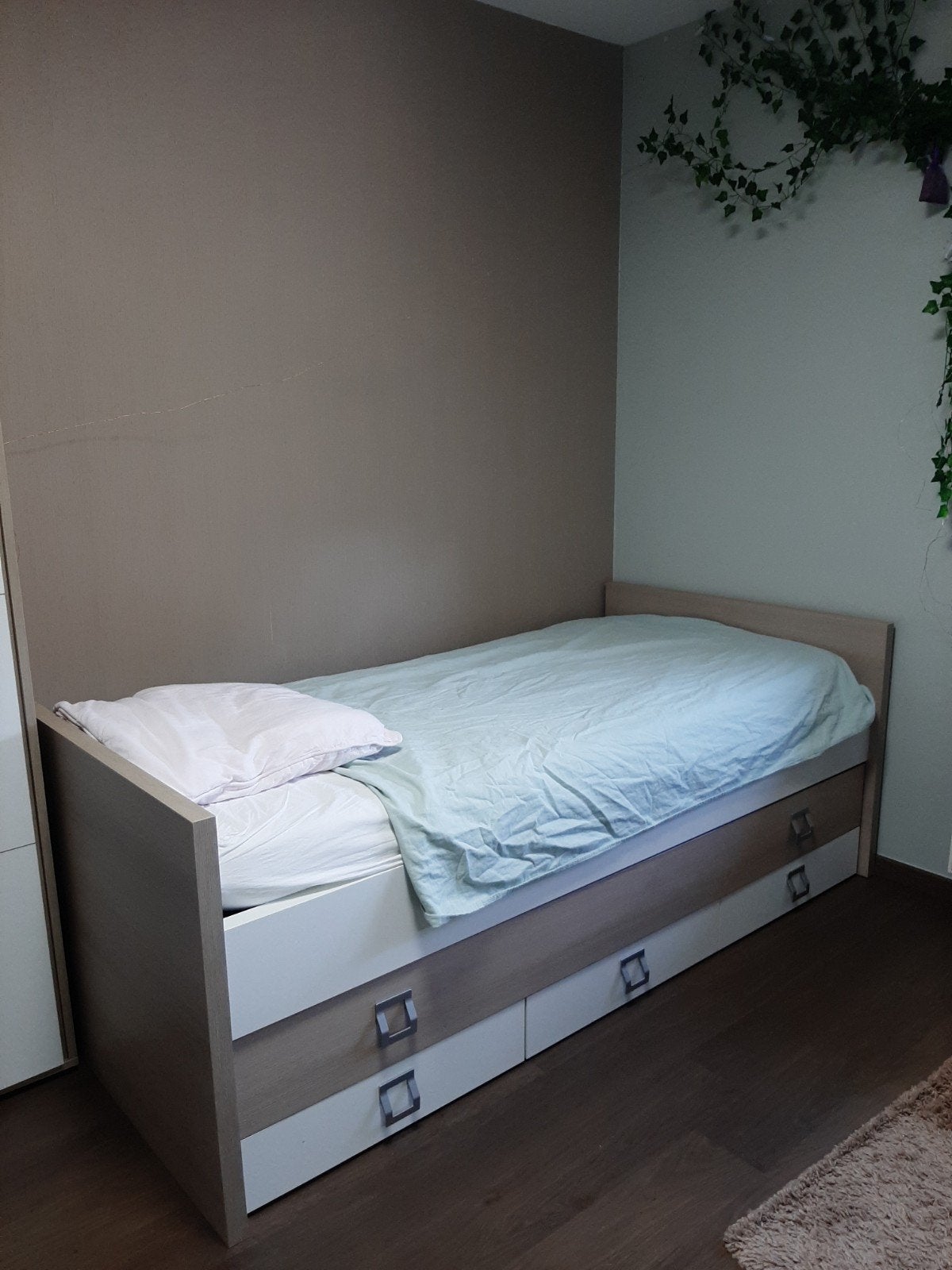 1 persoonsbed te koop, incl matras en lattenbodem, Huis en Inrichting, Slaapkamer | Bedden, Ophalen, Eenpersoons, 210 cm, 100 cm
