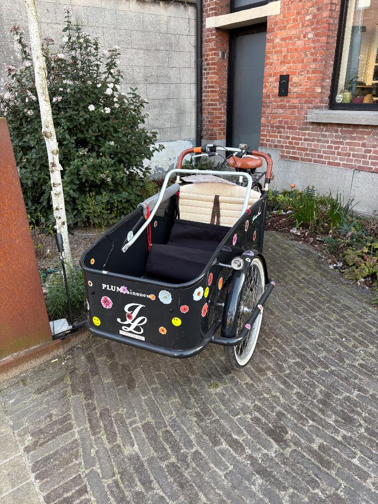 Johnny loco bakfiets, Fietsen en Brommers, Ophalen, Gebruikt, Huif, 2 kinderen