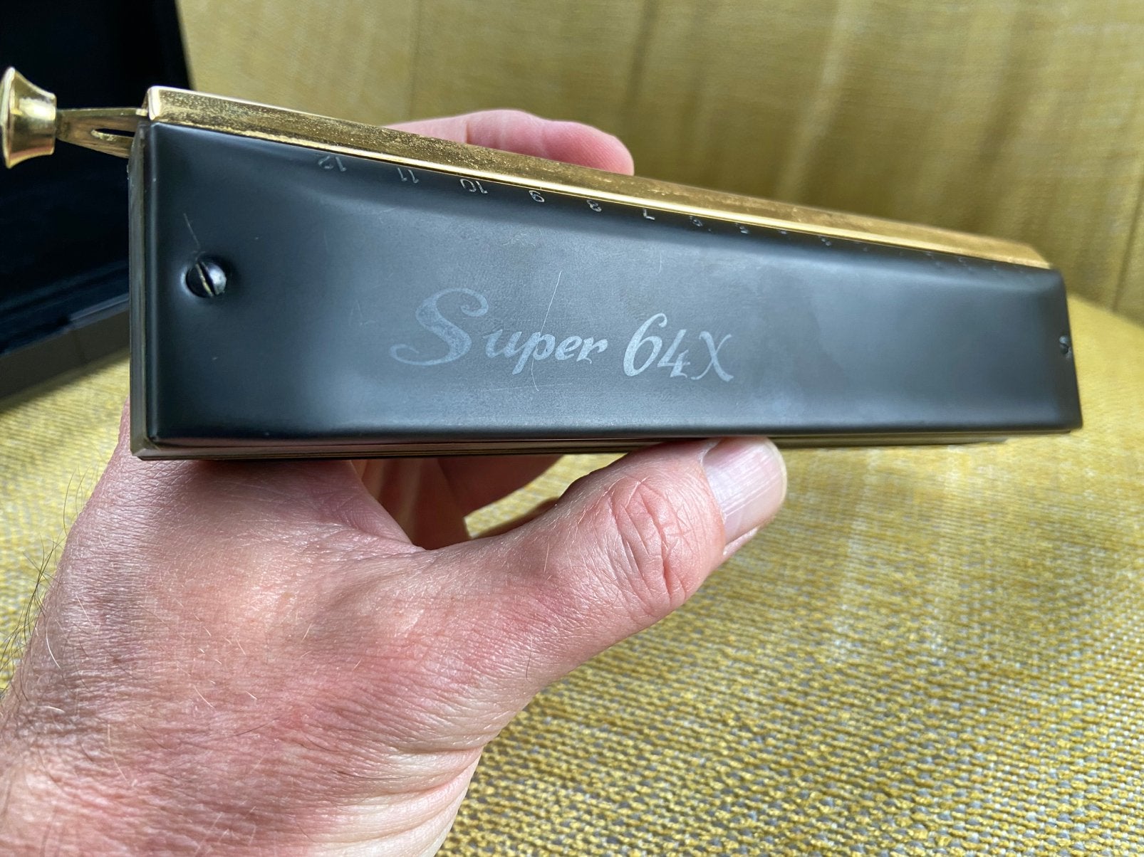 Hohner Super 64X chromatische mondharmonica, Ophalen of Verzenden, Zo goed als nieuw, Chromatisch, Met koffer of doosje