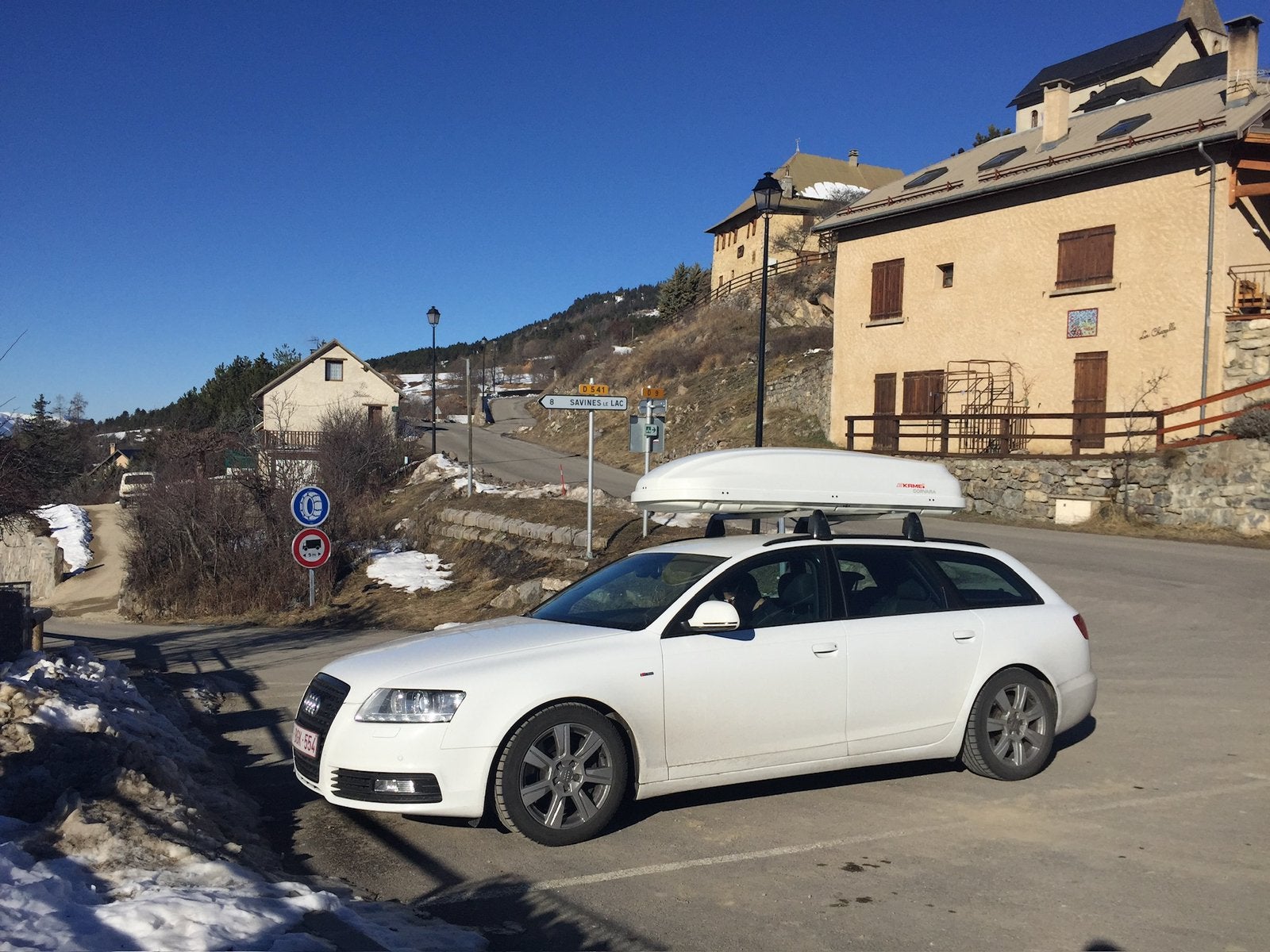 Coffre de toit corvara 475 avec barres Audi A6 C6, Enlèvement, Utilisé