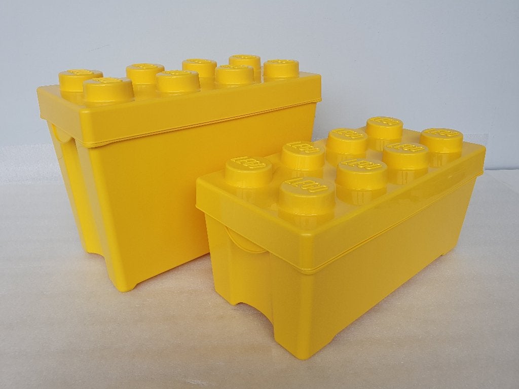2 Lego opbergdozen ca. 18 cm - 26,5 cm (geen inhoud), Ophalen of Verzenden, Gebruikt, Lego