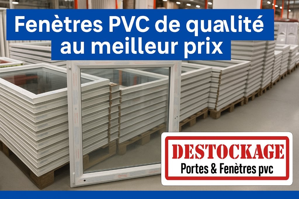 CHÂSSIS PVC DOUBLE VITRAGE GRAND STOCK, Bricolage & Construction, Enlèvement, Neuf