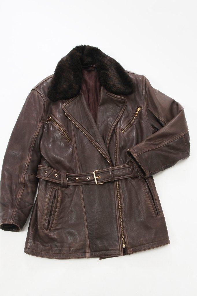 bruin soepel lederen jas 42, Kleding | Dames, Bruin, Maat 42/44 (L), Ophalen of Verzenden, New Fast