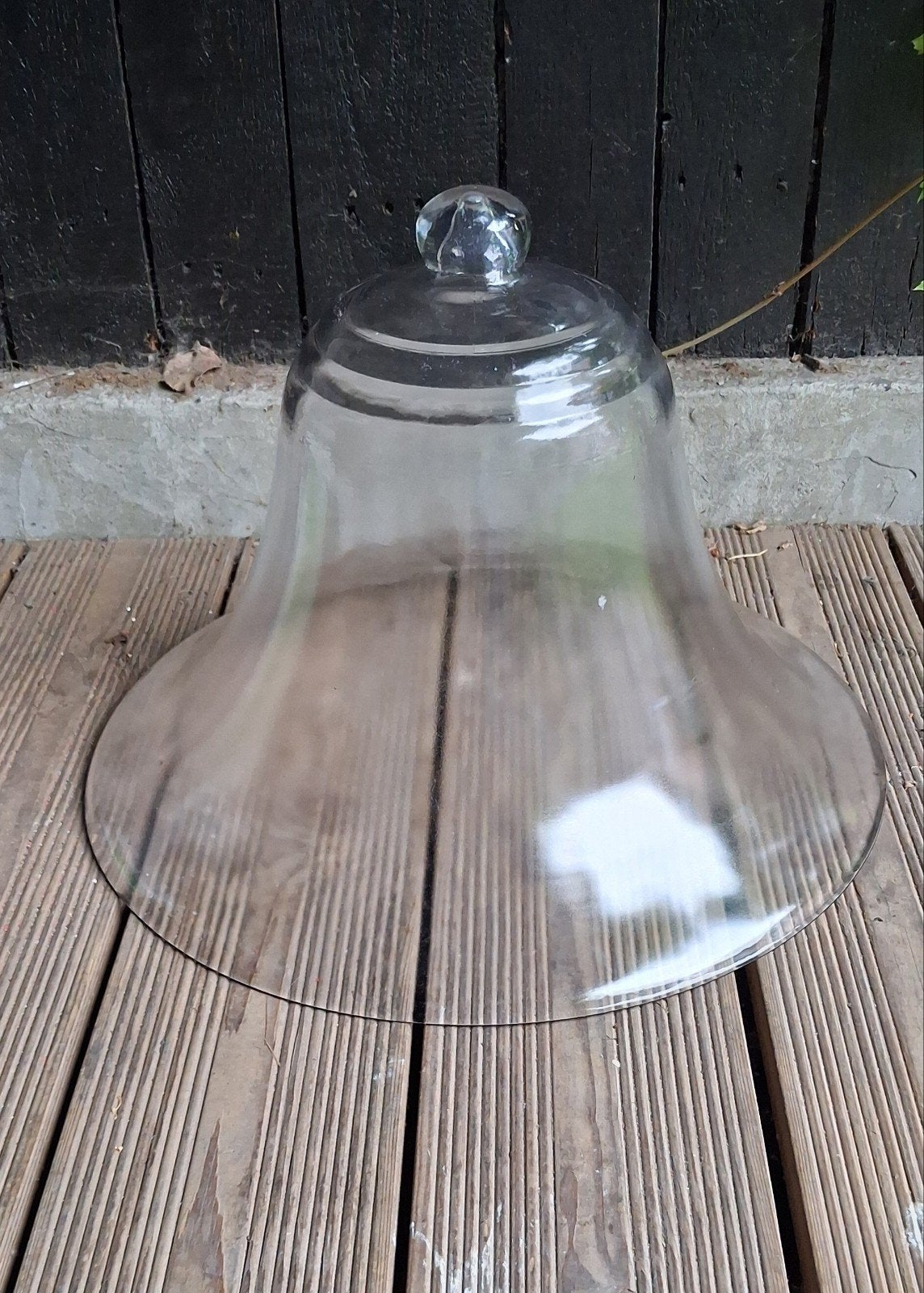 glazen tuinklok, Huis en Inrichting, Glas, Ophalen, Gebruikt, Geschikt voor buiten
