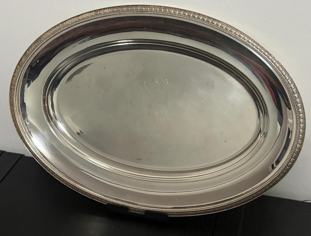 Grand Plateau Malmaison en Argent de Christofle - France, Antiquités & Art, Antiquités | Argent & Or, Enlèvement ou Envoi, Argent