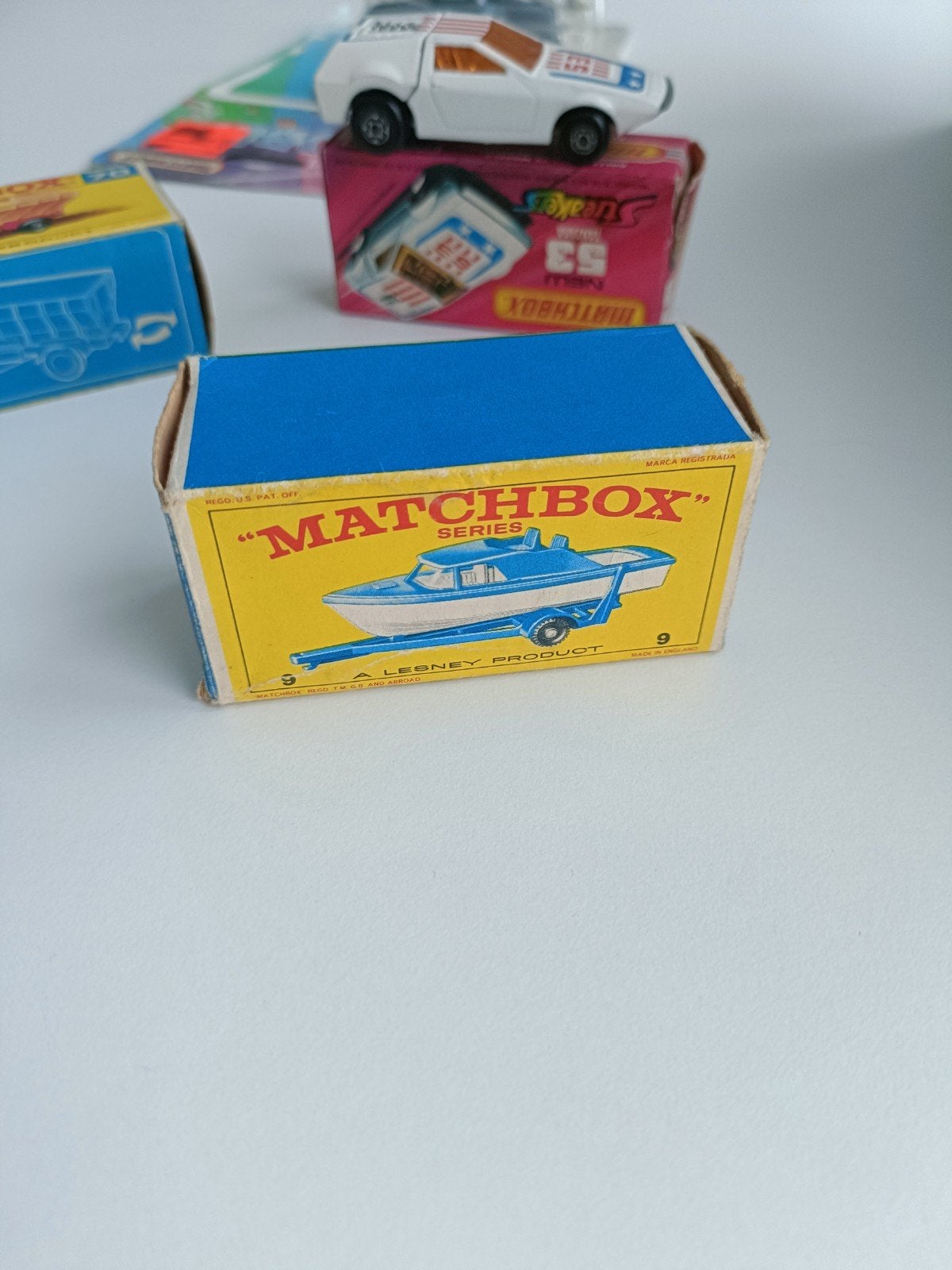 Matchbox Series n9 Cabin Cruiser & Trailer - BOX, Enlèvement ou Envoi