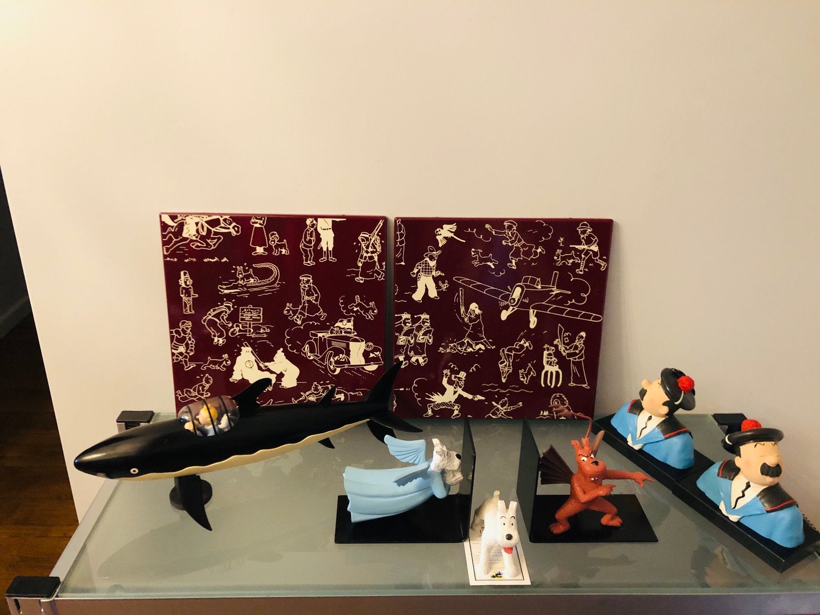 Tintin, Aroutcheff, Leblon, Plaque émaillée..........., Enlèvement, Tintin