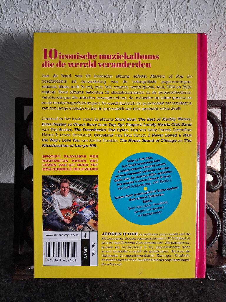 Jeroen D'Hoe, 'Masters of Pop: iconische albums', ALS NIEUW!, Boeken, Muziek, Ophalen, Zo goed als nieuw, Overige onderwerpen