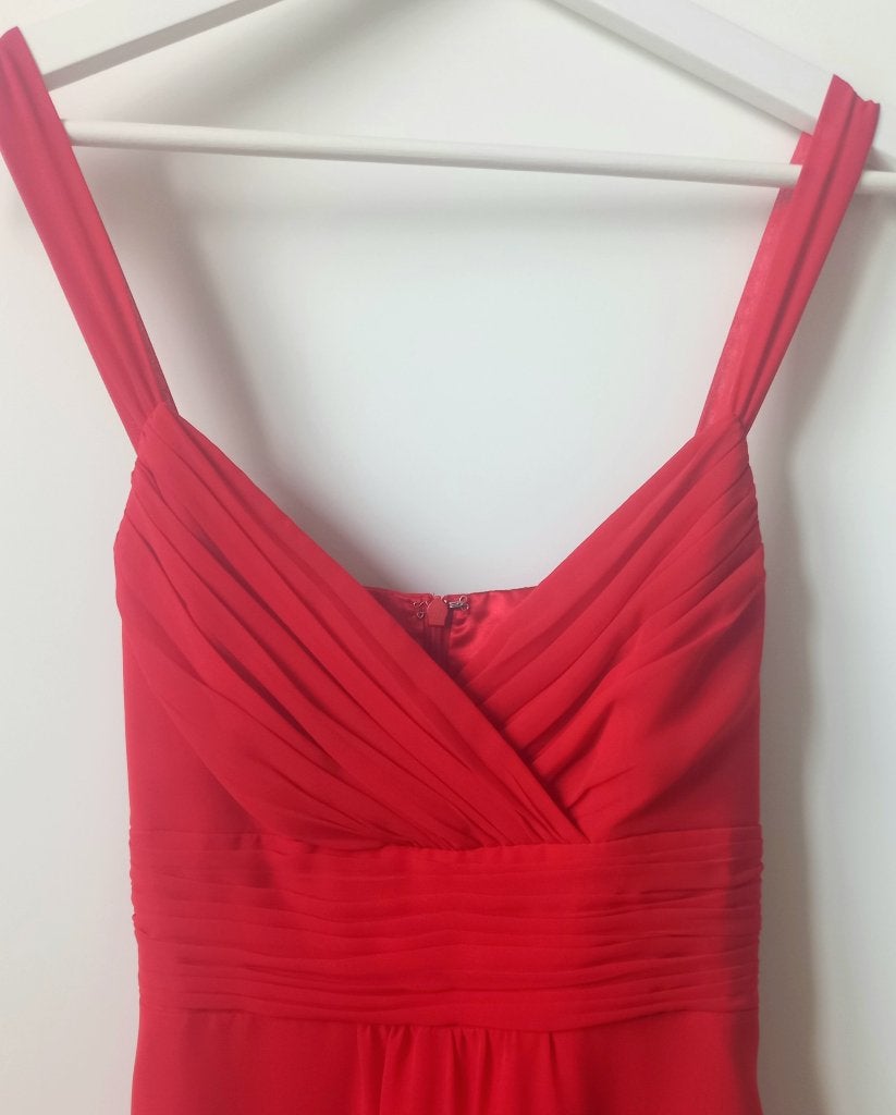 ROOD ELEGANT GEKLEED(TROUW) KLEEDJE – OPEN RUG – ALS NIEUW!, Kleding | Dames, Ophalen of Verzenden, Zo goed als nieuw, Rood, Trouwjurk