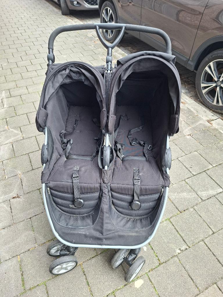 Dubbele buggy, Kinderen en Baby's, Ophalen, Gebruikt, Verstelbare rugleuning