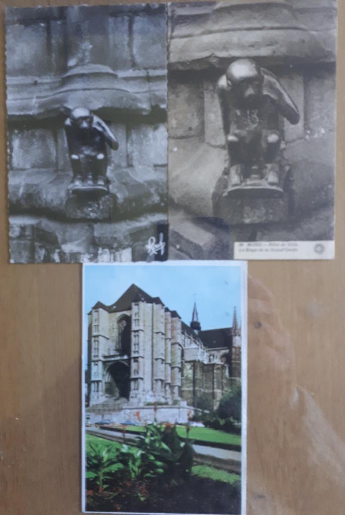 3 cartes postales anciennes MONS/BERGEN 1 carte envoyée 1921, Enlèvement ou Envoi, 1920 à 1940, Non affranchie, Hainaut
