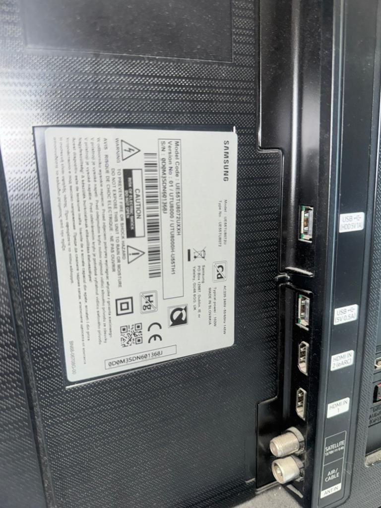 Samsung 55” Crystal UHD 4K Smart TV – UE55TU8072 – goed, Computers en Software, Servers, Ophalen, Gebruikt