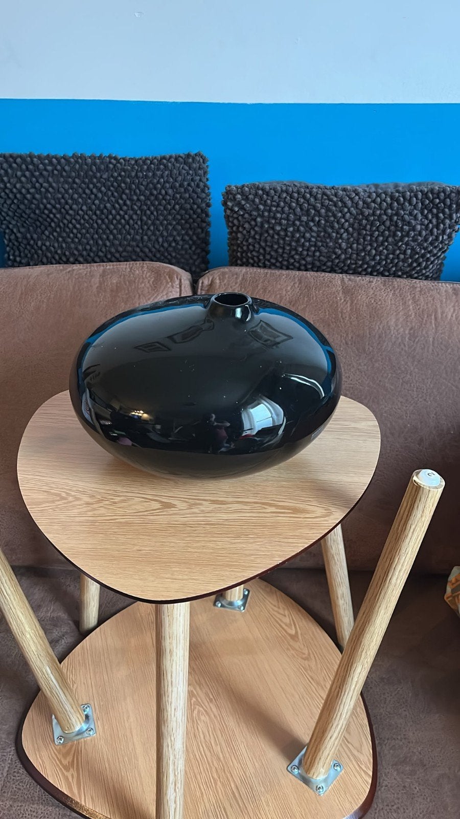 Leuke vaas ikebana, Huis en Inrichting, Woonaccessoires | Vazen, Ophalen, Zwart, Aardewerk of Porselein, Nieuw
