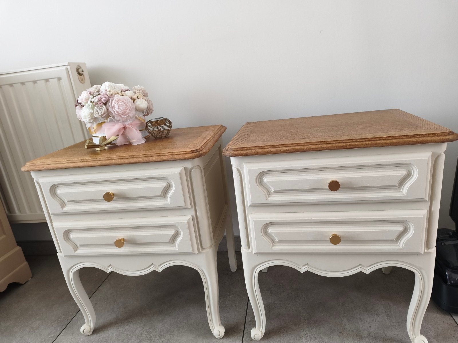Tables de nuit vintage, Maison & Meubles, Chambre à coucher | Tables de chevet, Comme neuf, 55 à 70 cm, 45 à 65 cm, Bois